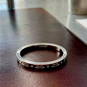 Coach bracelet, gently used with light blue stones